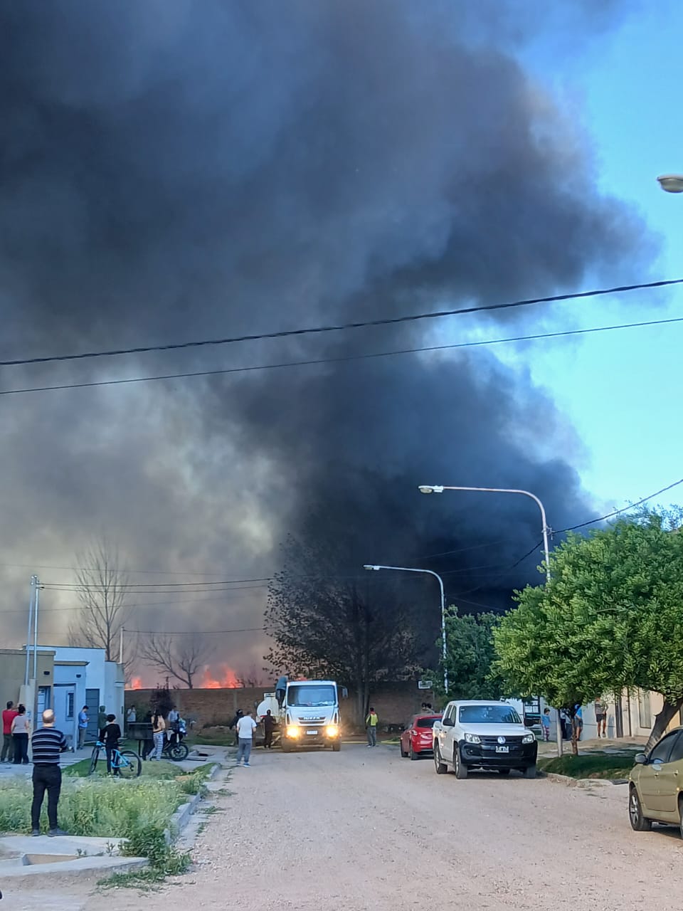 Incendio en una chacarita de San Rafael