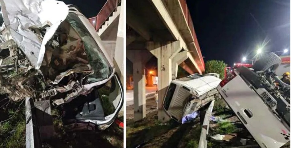 Policiales:  Impresionante accidente de una  una camioneta Hilux en Mendoza