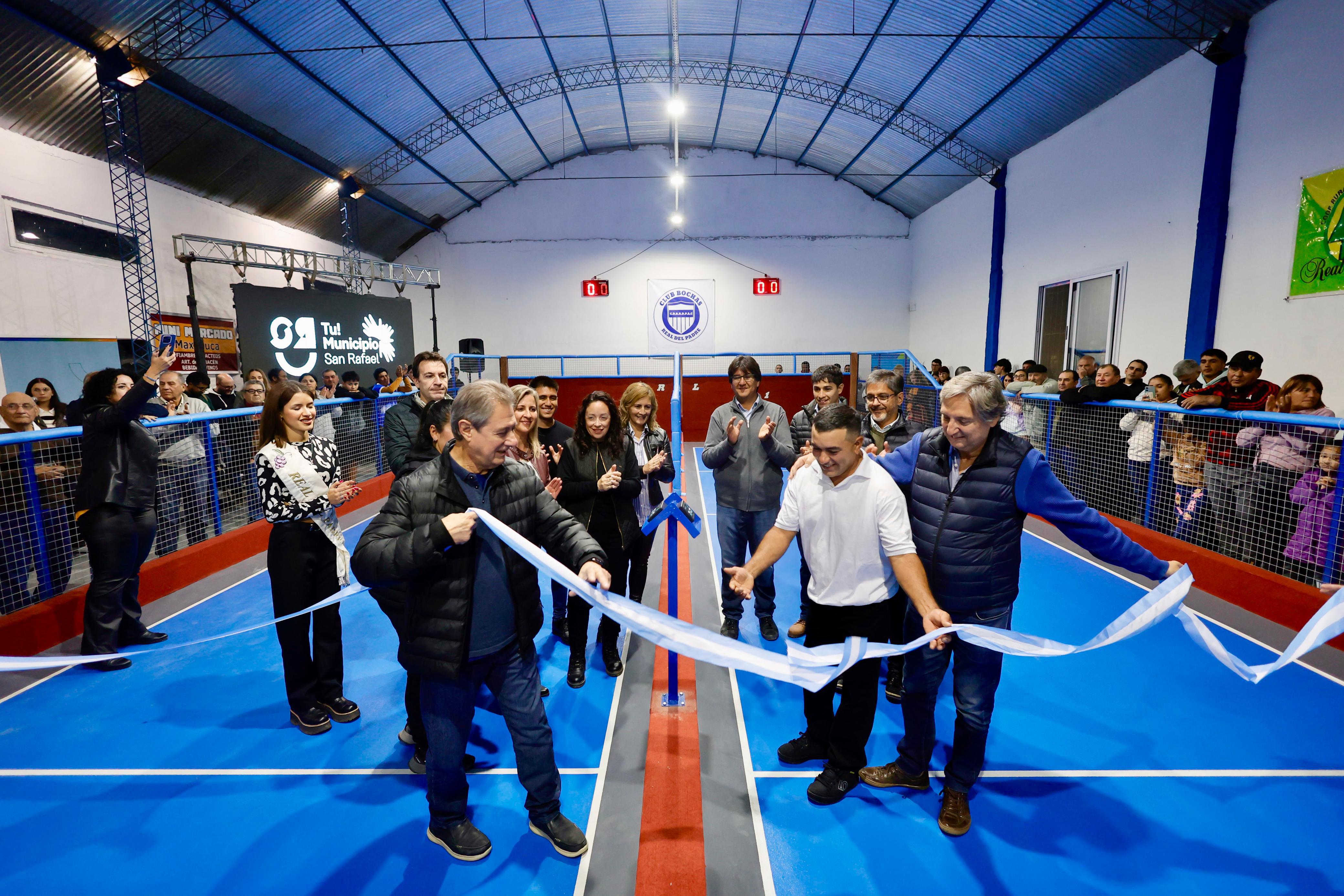 OMAR FÉLIX INAUGURÓ LA NUEVA CANCHA DE BOCHAS DE REAL DEL PADRE Y VOLVIÓ A DESTACAR EL TRABAJO JUNTO A LAS ENTIDADES