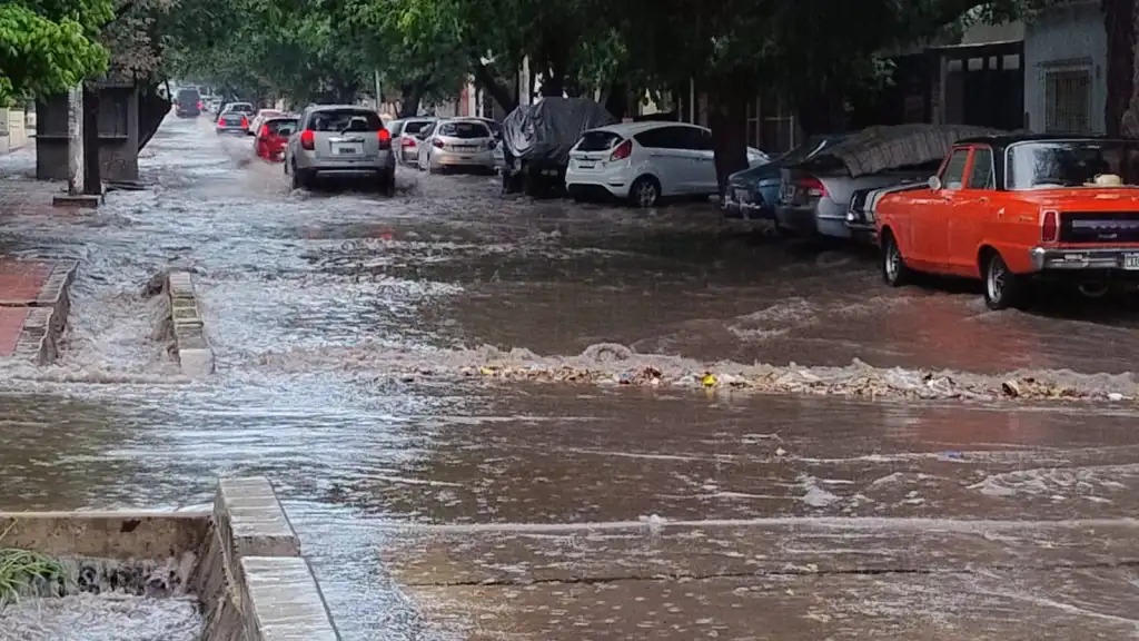 Fuerte diluvio con granizo en el Gran Mendoza La feroz tormenta se desató minutos después de las 8. Sin embargo, hacia las 9 comenzó a caer piedra en el centro.