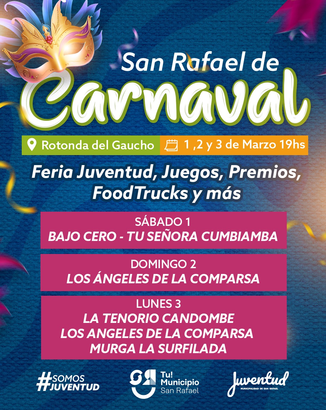 CUMBIA, MURGA, COMPARSA, CANDOMBE Y FERIA JUVENTUD PARA UN GRAN FESTEJO DE CARNAVAL